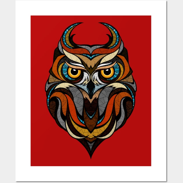 Red Owl Wall Art by AndreasPreis